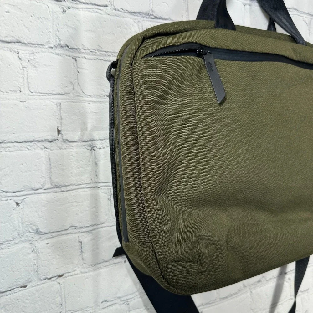 Alpaka Elements Tech Brief Pro Olive Green 3-Way Laptop Bag Backpack Messenger